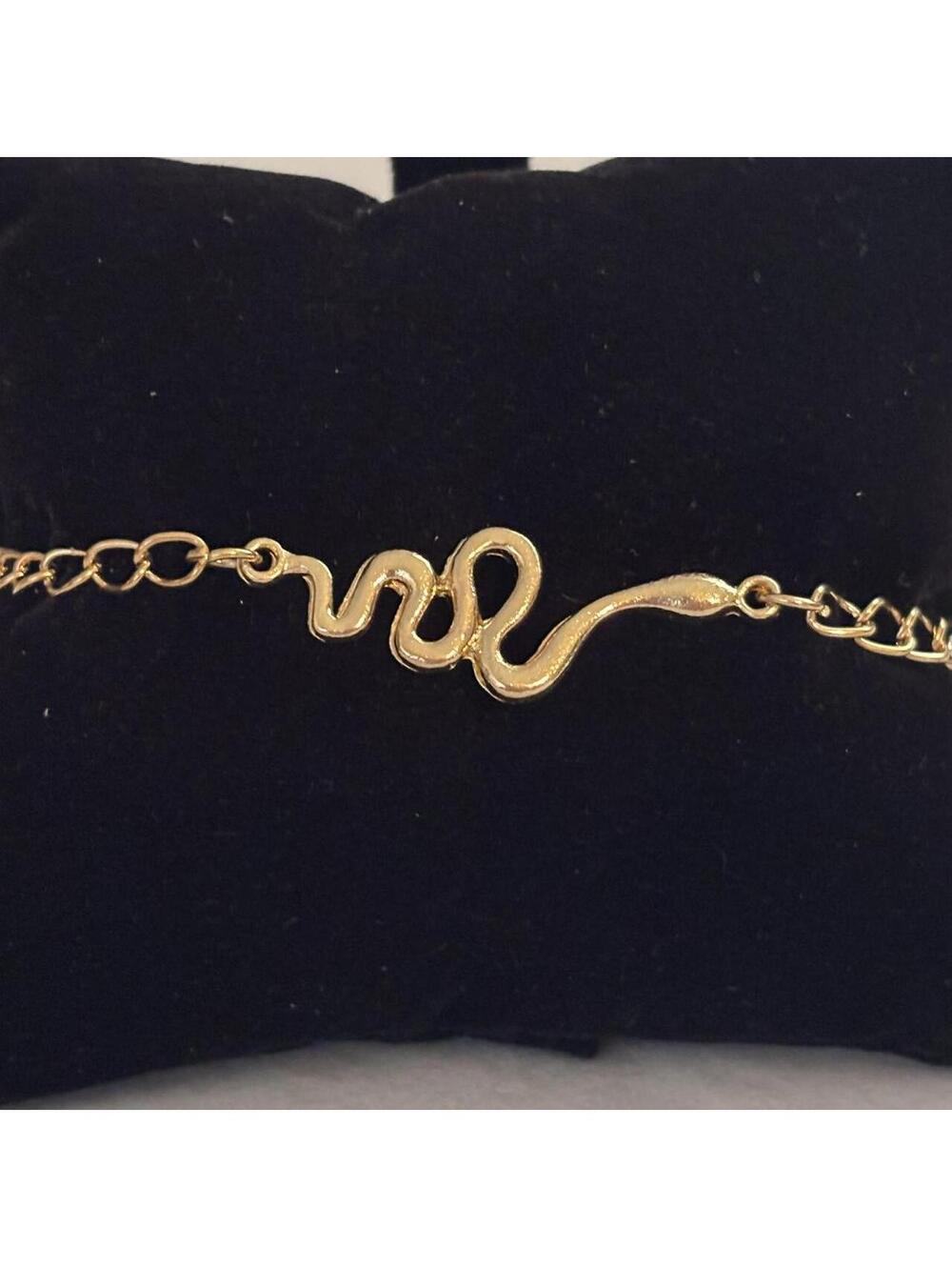 Gold Tone Snake Chain Bracelet